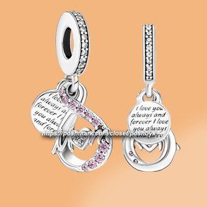 PANDORA Mum Infinity Pavé Double Dangle Charm 791468C01